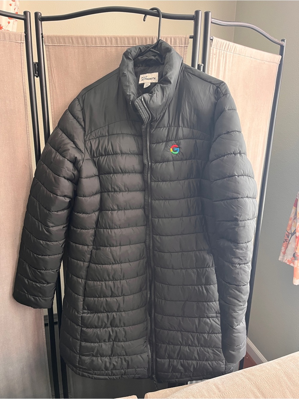 Port Authority Black Kids Puffer Jacket with Multicolor Logo